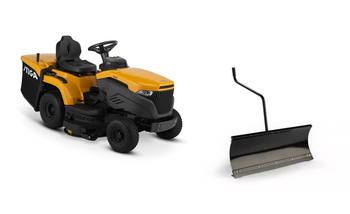 Traktor ogrodowy z koszem Stiga Estate 398 W SE + Pług śnieżny 107 cm