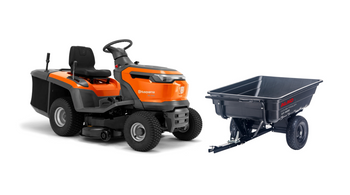 Traktor ogrodowy z koszem Husqvarna TC 114 + przyczepka AL-KO