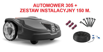 Robot koszący HUSQVARNA AUTOMOWER 305 + Zestaw instalacyjny 150 m.