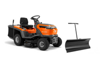 Traktor ogrodowy z koszem Husqvarna TC 114 + pług śnieżny